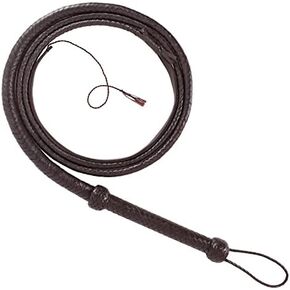 Indiana Johnes Style 8 Feet Long 12 Plaits Leather Cowhide Bullwhips- Fully Handmade Handcrafted Equestrian Rope Core Whip for Professionals