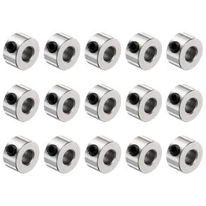 uxcell 15pcs Set Screw Collars 4.05mm Bore Shaft Collars, 9mm OD, 5mm Width, Drill Stop Collar, Carbon Steel Drill Bits Depth Collars