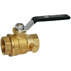 Midline Valve 627T223-NL-5 Premium Full Port Ball Valve with Drain, Brass, 1 in. FIP x 1 in. FIP (5 Pack)