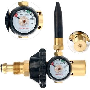 Helium Latex Balloon Filler Air Flow Inflator Regulator 0-3000 PSI With Gauge For CGA580 Tank Valve
