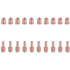 KEMAO 10Pcs 220671 Nozzle 10Pcs 220669 Electrode Tips Fit for PMX45 T45 M/V Plasma Cutting Torch Consumables