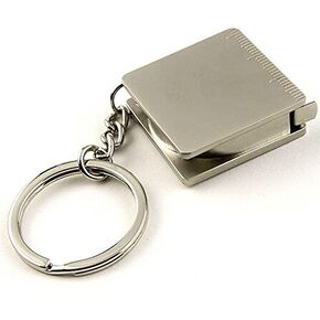 Mini Full Metal Steel Tape Measure Multifunctional Tool Keychain Keyring velvet Gift Bag Included