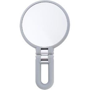 Danielle Magnification Folding Makeup Mirror, Grey, 15X