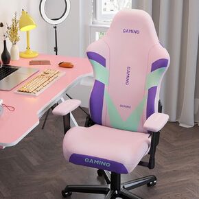 Pink Chair Slipcovers for Game Chair, Chair Cover for Girls Women' Gaming Chair, Gaming Chair Seat Protector, Arms Cover Attached,Slip-Cover Only, Game Chair is Not Included (Pink)