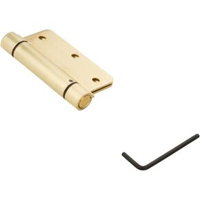 NationalHardware N185-199 V521 3-1/2 Inch Commercial Brass Adjustable Full Mortise Spring Hinge