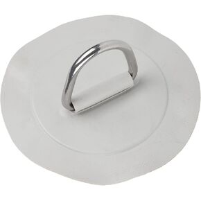 D-Ring Pad/Patch Stainless Steel Inflatable Boat D Rings Patch 6in for Inflatable Boat Raft Dinghy Kayak Canoe Surfboard NO Glue Included