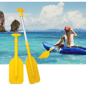 BESPORTBLE Canoe Paddles Kayak Paddles - مجداف قارب قابل للتمدد لركوب الأمواج، قوارب قابلة للنفخ، قوارب التجديف للبالغين والأطفال (أصفر) زوج واحد