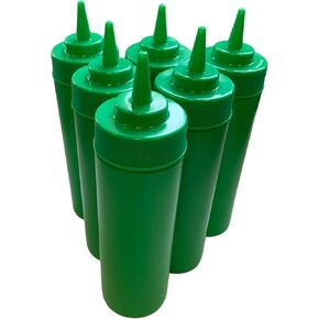 Green BPA Free Squeeze Bottle Food Prep 12 oz for Hot Sauces Condiments Dressings (2)