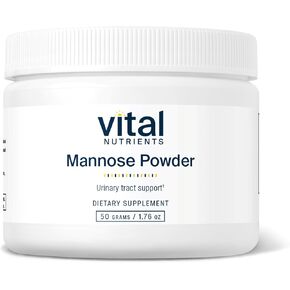 Vital Nutrients Mannose Powder 50g | Vegan D-Mannose Supplement for Urinary Tract and Bladder Support | Gluten, Dairy, Soy Free | Non-GMO | 25 Servings