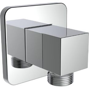 All Aquaiaw Wall Supply Elbows are Without Nipple. Aquaiaw Wall Supply Elbow with Flange, Tapered 1/2 NPT Female Inlet, Solid Brass Wall Union, Square Water Supply Elbow, Polished Chrome, G1/2 Outlet