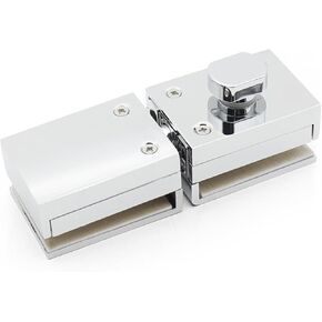WANLIAN Frameless Glass Door Latch, Metal die-casting alloy Double Swing Type Frameless Sliding Door bolt, for 8mm -12mm Thickness Glass Doors(Silver)