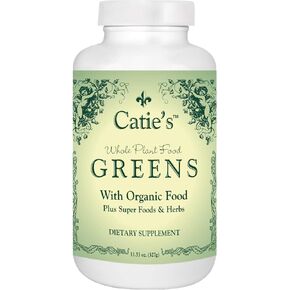 Catie's Organic Greens - Vegan, NON-GMO - 45 Ingredients! Green Superfood for Optimal Health and Vitality. 30 Servings. 12 oz. Made from Whole Plant Foods!