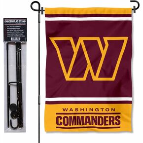 Washington Commanders Garden Flag and Flagpole Mount