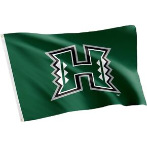 Desert Cactus University of Hawaii Flag Rainbow Warriors UH Flag Banners 100% Polyester Indoor Outdoor 3x5 feet Flags (Style 1)