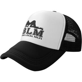 Bang Local Milf Funny Adjustable Mesh Trucker Hat for Adults Unisex Classic Hats Fishing Caps Black