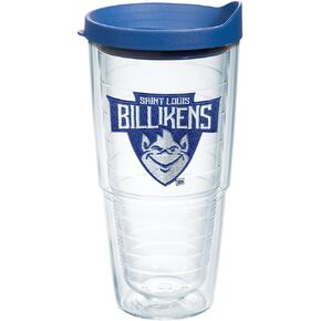Tervis Saint Louis Billikens Primary Logo Tumbler with Emblem and Blue Lid 24oz, Clear