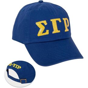 Desert Cactus Sigma Gamma Rho Baseball Hat Brimmed Embroirderd Cap Adjustable Cloth Strap Adult (Style 2) Blue