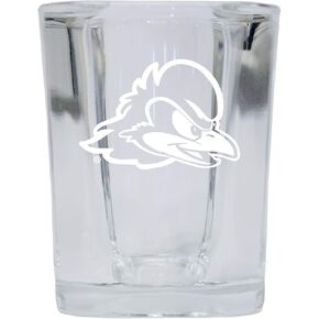 Delaware Blue Hens 2 Ounce Square Shot Glass laser etched logo Design Officially Licensed Collegiate Product