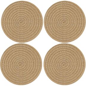 ME.FAN Trivets/Potholders 4 Set Cotton Thread Weave Trivets for for Hot Pots and Pans - Large Coasters/Hot Pads/Hot Mats to Protect Desktop & Countertop - 7 Inch - Mix 2