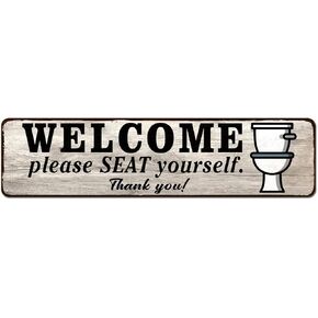Tin Metal Signs - Are You Pooping Sign, Bathroom Restroom Wall Toilet Décor, Novelty Funny Gift, Nursery Décor Tin Signs for Bathroom 4" x 16"