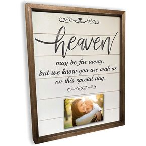 Heaven Wedding Memorial Sign to Honor Those no Longer with us with Photos. Beautiful Decoration displays at Any Wedding Ceremony or Reception.