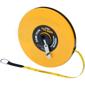 50M 165FT Constriction Imperial Metric Fiberglass Measuring Tape Reel