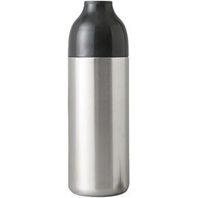 Rabbit Double Walled Twist-to-Lock Stainless Steel Cocktail Shaker and Strainer (Black)