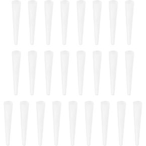 MECCANIXITY Silicone Rubber Tapered Plug 4mm to 8mm Solid Test Tubes Bungs Stopper White Translucent for Lab Home 36 Pieces