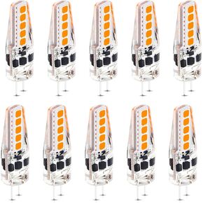 G4 LED Bulb 2W Equivalent to 20W-25W T3 JC Type Bi-Pin G4 Base Halogen Bulb, AC/DC 12V Warm White 3000K G4 Bulb for Under Cabinet Light,Ceiling Lights,RV, Boats,Outdoor Landscape Lighting (10Pack) ﻿…