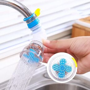 360°Rotating Faucet Nozzle Water Filter 3PCS Filter Sprayer Faucet Water Saving Device Pressurized Shower Faucet Accessories Household Kitchen Faucet Filter Silicone Extender Clean