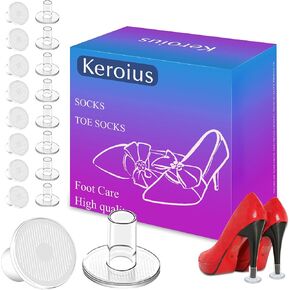 8 pairs Heel Protective Heel Caps,4 Size High Heel Protectors Tip Covers, Noise Reducing Non-Slip Heel Caps for High Heels,Perfect for Weddings, Races, Formal Occasions and Events