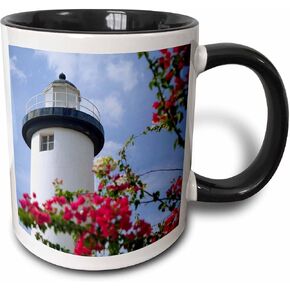 3dRose mug_72961_4 "Puerto Rico, Viegues Island, lighthouse of Rincon-CA27 BJA0020 - Janyes Gallery" Two Tone Black Mug, 11 oz, Multicolor