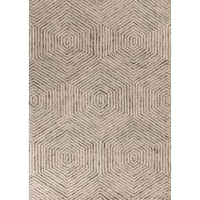 NEW HOME Andrews Mid-Century Neutral Hand-Tufted Area Rug - Ivory 3'3" x 5'3"