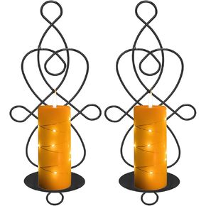 Wall Candle Holder Decorative Candle Sconces, 2 Set Foldable Iron Wall Candle Sconce Holder for Bedroom Dining Room in Kuwait