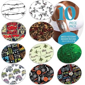 Dexcom adhesive mix Design Adhesive Patches with split backing, easy to apply x 10 Pack