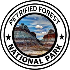 Rogue River Tactical Petrified Forest National Park Sticker 5" Round Car Auto Decal Arizona