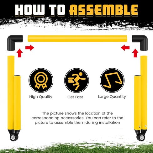 8 Pcs Adjustable Speed Training Hurdles 6" 9" 12" Speed Hurdles Agility Hurdles Jumping Speed Training Fitness Equipment Plyometric Hurdle for Athletes Soccer Basketball Track Field in Saudi Arabia