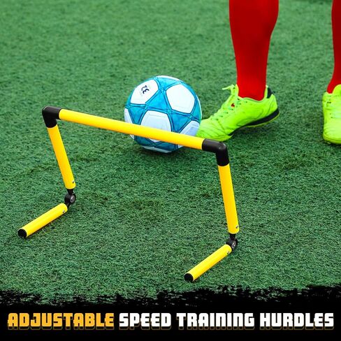 8 Pcs Adjustable Speed Training Hurdles 6" 9" 12" Speed Hurdles Agility Hurdles Jumping Speed Training Fitness Equipment Plyometric Hurdle for Athletes Soccer Basketball Track Field in Saudi Arabia