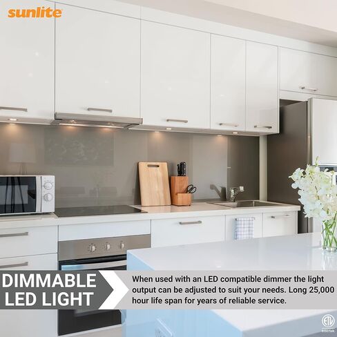 SUNLITE 80142 LED PAR16 Short Neck Recessed Spotlight Bulb 7 Watt, (60W Halogen Replacement), 500 Lumens, Medium (E26) Base, Dimmable, ETL Listed, 1 Count (Pack of 1), 2700K Warm White in Saudi Arabia