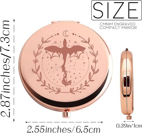 CMNIM Acotar Velaris Merch Gift The 13 Inspired Mirror Throne Glass Series Fan Gift City of Starlight Gift for Bookworm (The 13 Inspired Mirror) in Saudi Arabia
