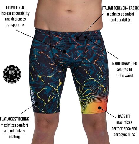 بدلة السباحة Zoot Men's LTD Swim Jammers، بدلة السباحة Pro Race Endurance Athletic Tri لسباقات التحمل والتدريب، قماش بعامل حماية من الأشعة فوق البنفسجية 50+ in Saudi Arabia