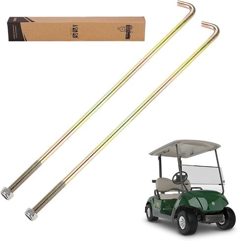 10L0L Golf Cart Zinc Plated Battery Hold Down Rod 12.5" J-Bolt &Nut for Yamaha G29 Drive Electric Models Replace OEM# JW2-H2133-00-00 (2 Packs) in Saudi Arabia