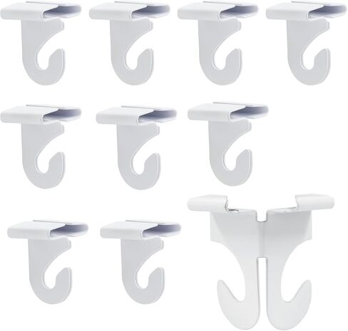 Stainless Steel Drop Ceiling Hooks, 10Pcs 2" Metal Ceiling Hanger T-Bar Track Clip for Hanging Plants Decorations, Black in Saudi Arabia