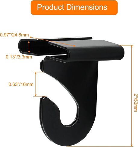 Stainless Steel Drop Ceiling Hooks, 10Pcs 2" Metal Ceiling Hanger T-Bar Track Clip for Hanging Plants Decorations, Black in Saudi Arabia