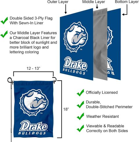 Drake Bulldogs Garden Flag and Yard Banner in Saudi Arabia