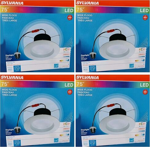 (case of 4) Sylvania 74297 - LEDRT56900950RP LED Recessed Can Retrofit Kit with 5-6 Inch Recessed Housing, 13 watt, 5000K Daylight in Saudi Arabia