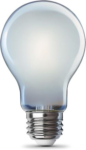 لمبة إضاءة LED A19 كهربائية من Feit، ما يعادل 60 وات، قابلة للتعتيم، 800 لومن، قاعدة E26 متوسطة، ضوء نهاري 5000 كلفن، 90 CRI، مصابيح إضاءة زجاجية قياسية 8.8 وات، عمر 13 عامًا، A1960/950CA/FIL/4، 4 عبوات in Saudi Arabia