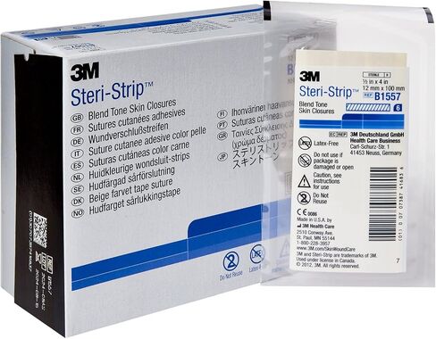 3M Steri-Strip Blend Skin Closures (غير معززة) - 1/2 بوصة × 4 بوصة - 6 أشرطة مغلف - - صندوق مكون من 50 قطعة in Saudi Arabia