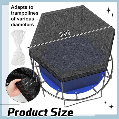 Trampoline Cover Black Trampoline Sunshade Tent Cover Trampoline Top Cover for Round Trampoline Outdoor Sports Accessories, Tent Only in Kuwait