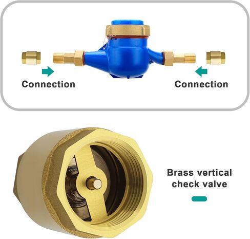 1 Inch Check Valve Brass Vertical Check Valve Non Return Check Valve Check Control Valve for Pump Fountain Washing Machine Garden Rain Butts Barrel in Saudi Arabia